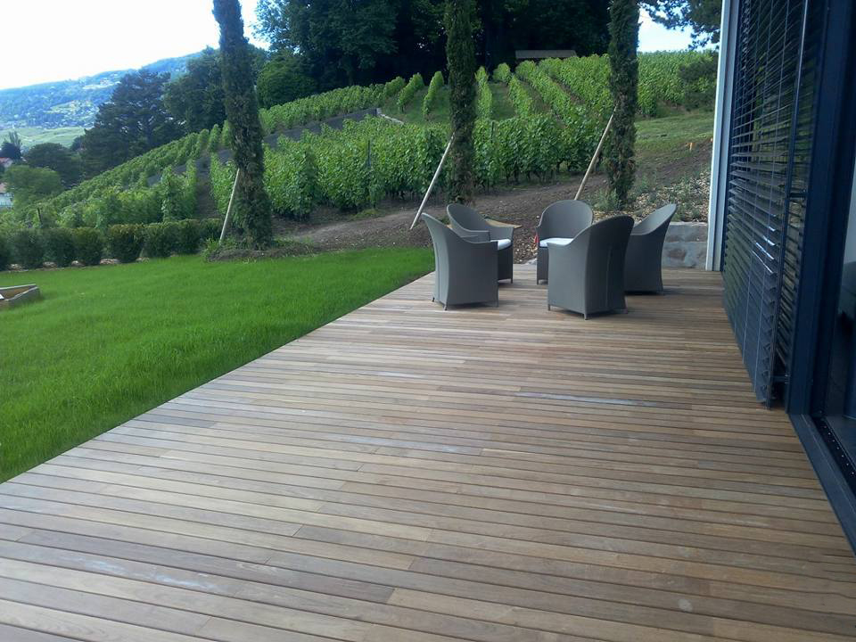 Terrasse bois maison Yverdon